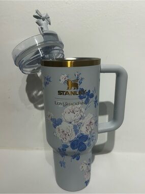 LoveShackFancy Blue Floral Stanley 40oz